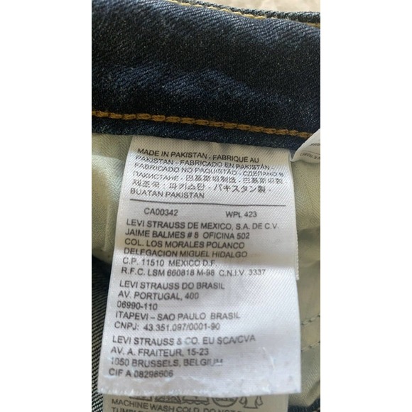 Levi's Bold Curve Boot Cut Skinny Denim Blue Dark Wash Jeans Womens Size 26x32 - Picture 7 of 10